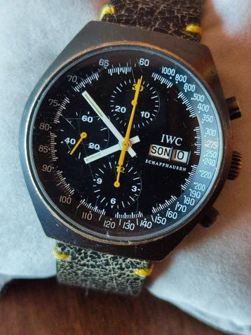 IWC - vintage chronograph day date - Valjoux 7750 - Heren -