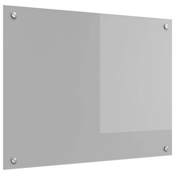 vidaXL Keukenachterwand Lichtgrijs 80 x 60 cm gehard glas, Verzenden, Nieuw