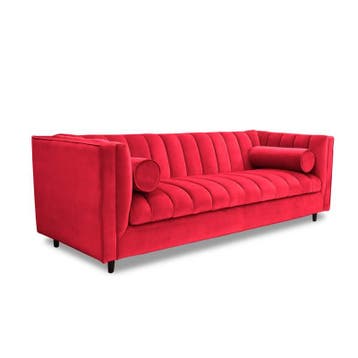 Bankstel Joure - rechte banken - Rood, Nieuw, Stof