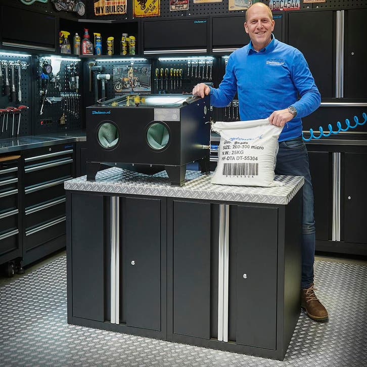 Datona Combivoordeel: straalcabine 90 liter + glasparel -, Doe-het-zelf en Verbouw, Overige Doe-het-zelf en Verbouw, Nieuw, Ophalen of Verzenden