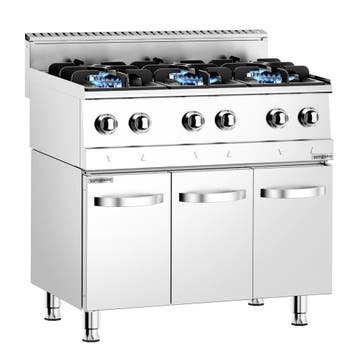 GGM Gastro | Gasfornuis - 900x600mm - 19,6 kW - 6-pits |, Verzenden