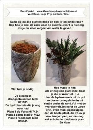 DIY Werkbeschrijving Pot Botanical Zijden, Ophalen of Verzenden, Nieuw