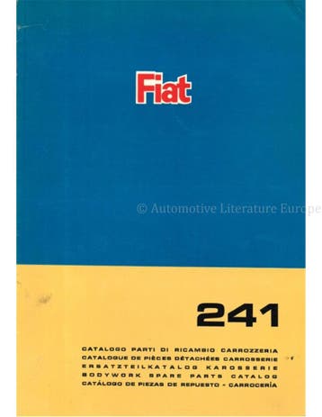 1974 FIAT 241 CARROSSERIE ONDERDELENHANDBOEK
