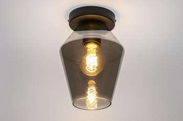 Rietveld Plafondlampen - Zwart, Grijs - Glas, Metaal, Verzenden, Nieuw