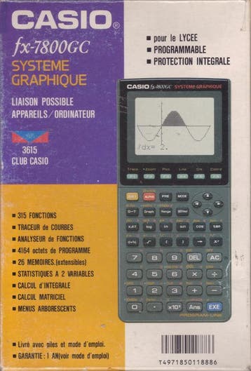 Casio fx-7800GC Grafische Rekenmachine - Grijs (In doos), Verzenden, Zo goed als nieuw