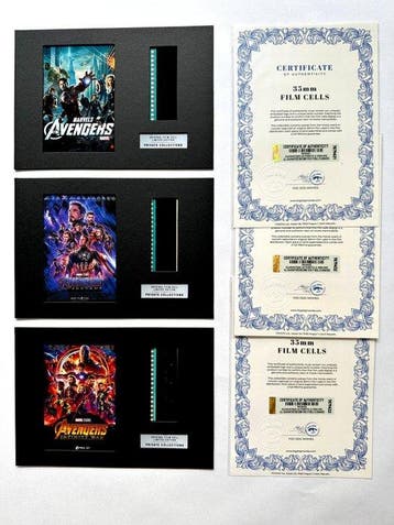 Avengers – Rare Set of 3 Mounted 35mm Film Cells –, Verzamelen, Nieuw