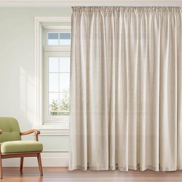 Boho Gordijn Naturel 300x260 | Laatste Stuk!, Ophalen of Verzenden, Zo goed als nieuw, Beige