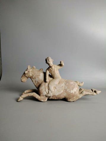 Oud Chinees, Tang-dynastie stijl polo-speler - 32 cm