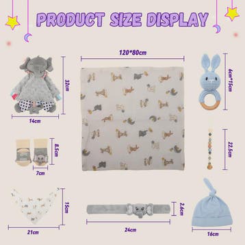 Babyshower Cadeauset Jongen - 12 Delig met Slab, Knuffel, De, Verzenden, Nieuw
