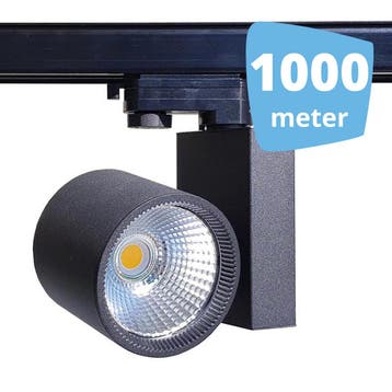 *TIP* 1000x 30W LED Track Spot Spirit Zwart 3500K Warmwit +, Ophalen of Verzenden