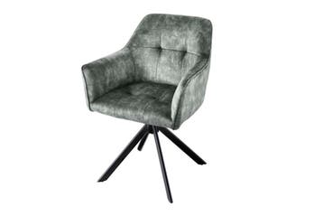 Design stoel LOFT groen fluweel draaibaar metalen frame, Ophalen of Verzenden, Nieuw