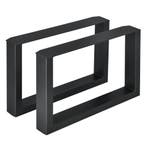 Stalen onderstel set van 2 U tafelpoot 64x40 cm zwart [en.ca, Verzenden, Nieuw