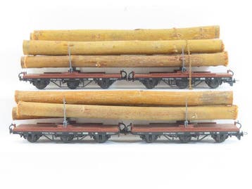 Bemo H0e - 2006 813 - Modeltrein goederenwagon (2) - 2x, Nieuw