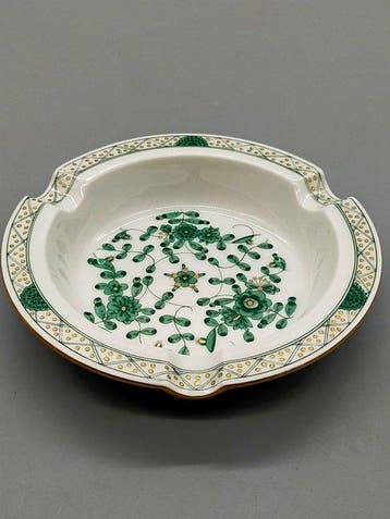Meissen - Asbak - Aschenbecher Indische Malerei Grün –