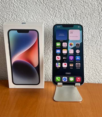 Apple iPhone 14 128GB Blauw / Garantie / Nette staat, 128 GB, Blauw, Refurbished, Ophalen of Verzenden