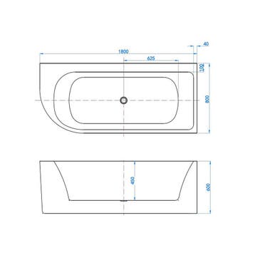 Ligbad Best Design Munster Half Vrijstaand 180x80 Rechts, Ophalen of Verzenden, Nieuw