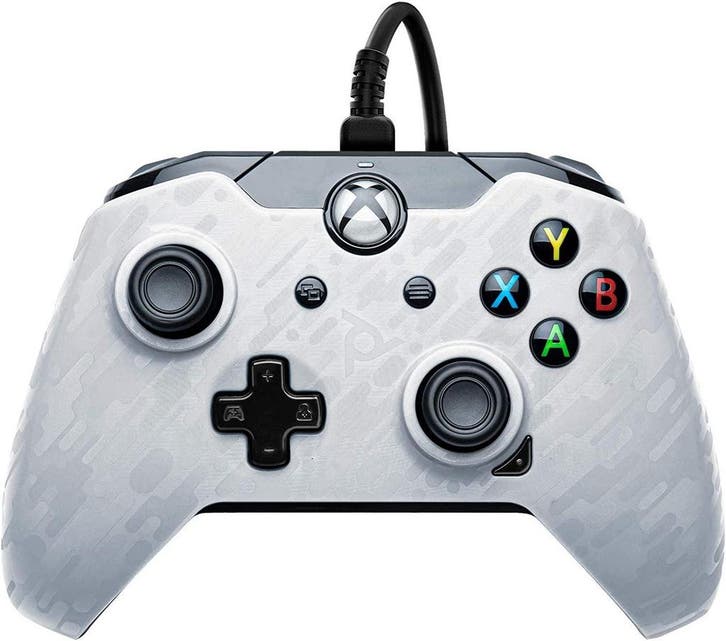 Xbox One Controller Wired - White Camo - PDP Xbox One, Spelcomputers en Games, Spelcomputers | Xbox | Accessoires, Zo goed als nieuw