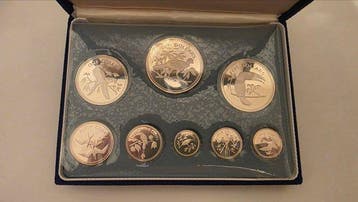 Belize. Elizabeth II. 1974 (Lot of 8 coins) (Zonder