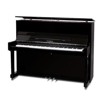 Feurich 122 - Universal PE chroom piano, Nieuw, Zwart, Piano