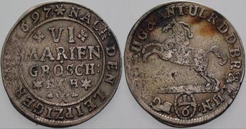 6 Mariengroschen 1697 Hch ? Braunschweig-wolfenbuettel Ru..., Verzenden
