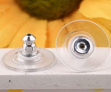4 x RVS achterkantjes/stoppers voor oorbellen 11,5 x 6 mm..., Ophalen of Verzenden, Nieuw, Overige typen