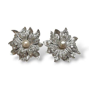 Oorbellen - 18 karaat Geel goud, Platina - 2.66ct. tw., Nieuw