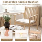 LIVSK Tuinstoelen - Gestoffeerd - Acaciahout - Afneembaar Ku, Tuin en Terras, Kruiwagens, Verzenden, Nieuw