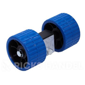Rollenset 2 kunststof PE rollen 74x120 mm kantelblokje 30mm, Ophalen of Verzenden, Nieuw
