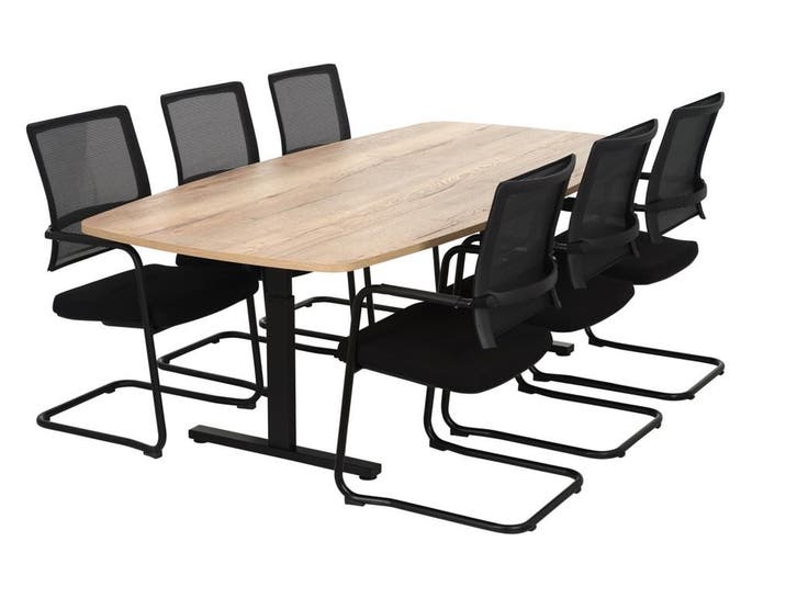 TUBE vergadertafel zwart eiken 220x110, Zakelijke goederen, Kantoor en Winkelinrichting | Kantoormeubilair en Inrichting, Ophalen of Verzenden