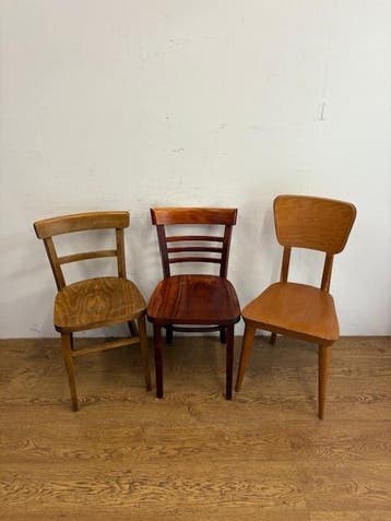Set Gebruikte Caféstoelen Vintage/Café, Huis en Inrichting, Stoelen, Ophalen, Nieuw