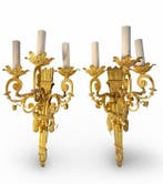 Wandkandelaar (2) - Verguld brons