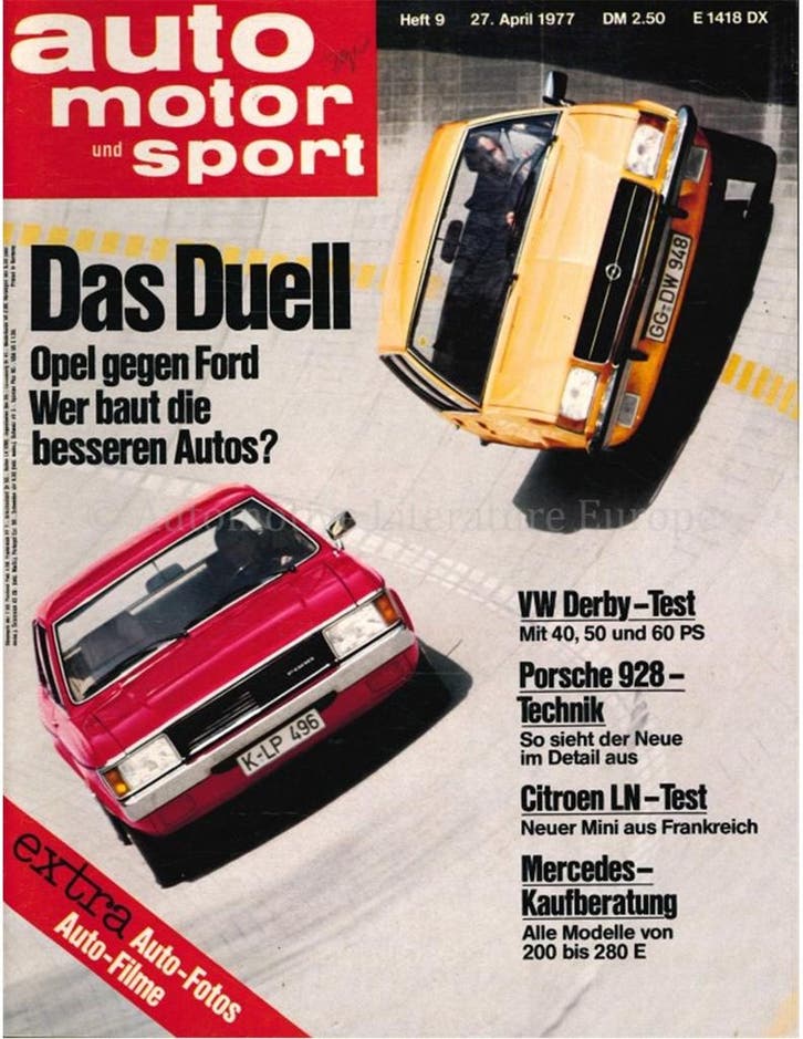 1977 AUTO MOTOR UND SPORT 09 DUITS, Boeken, Auto's | Folders en Tijdschriften