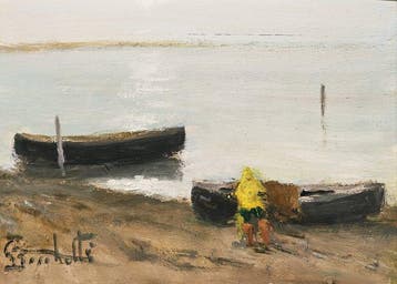 Gaetano Bocchetti (1888 - 1990) - Il lago di Lesina