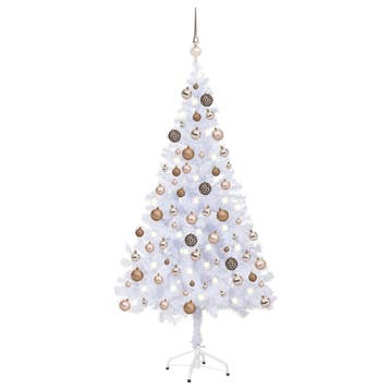 vidaXL Kunstkerstboom met verlichting en kerstballen 380, Verzenden, Nieuw