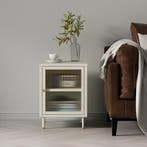 Nachtkast Lindau 56x40x40 cm cremewit [en.casa], Huis en Inrichting, Verzenden, Nieuw