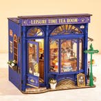 Robotime Tea Room – DIY Miniatuurhuis met LED (DG171), Verzenden, Nieuw