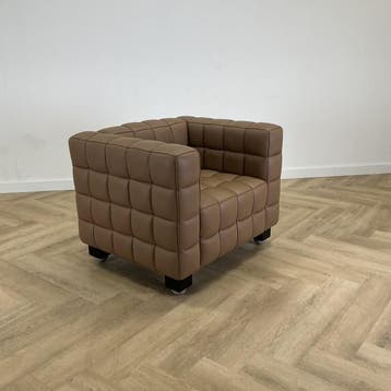 Outlet Design Wittmann Kubus fauteuil, designer Josef, Ophalen of Verzenden, Zo goed als nieuw, Leer, Eén