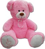Roze Teddybeer 160cm | Geborduurd Hart | Nieuw | Scherpe..., Ophalen of Verzenden, Nieuw, Beer