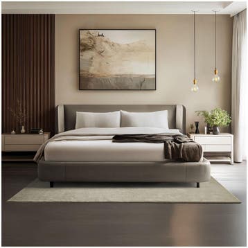 Kortpolig vloerkleed Soft Zone - 140 x 200 cm, zandkleur, Verzenden, Nieuw