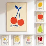 Minimalistische Fruit Canvas Poster Keuken Decoratie, Verzenden, Nieuw