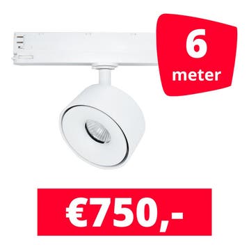 *TIP* LED Railverlichting Ultimo Wit 6 spots + 6M rails, Ophalen of Verzenden