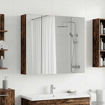 vidaXL Badkamer spiegelkast Oudhout 80 x 14.5 x 70 cm, Verzenden, Nieuw