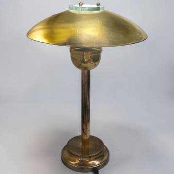 Perzel inspiration - French Art Déco - Lamp - Messing, Glas, Antiek en Kunst