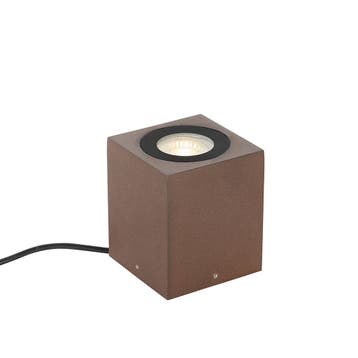 Industriële tuinspot roestbruin vierkant IP65 - Lennard, Verzenden, Nieuw, Aluminium