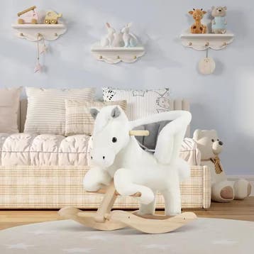 Pluche Schommelpaard – Kinder Schommelstoel met Veiligheidsr, Kinderen en Baby's, Kinderstoelen, Verzenden, Nieuw