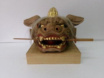 Hoofd - Hout, Houten sculptuur van een leeuwenkop, Antiek en Kunst