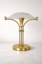 Heinz Neuhaus Leuchten - Tafellamp - Albast, Messing, Antiek en Kunst