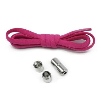Elastische schoenveters - metalen sluiting - roze, Ophalen of Verzenden, Nieuw