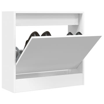vidaXL Schoenenkast 60x21x57 cm bewerkt hout wit, Verzenden, Nieuw