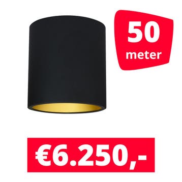 LED Railverlichting Lipari Zwart 50 spots + 50M rails